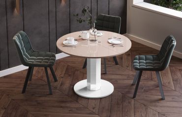 Stół rozkładany SOLO LUX - Cappucino / Biały